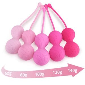 Pink Spiral Weighted Kegel Balls for Women