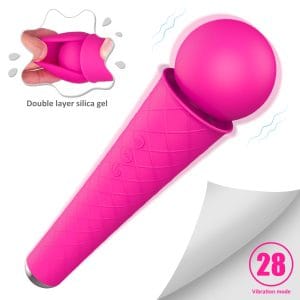 Mini Cone Wand Massager with 28 Vibrations