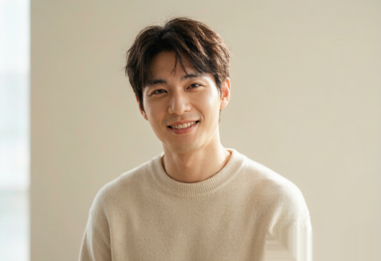 Warm reassuring smile