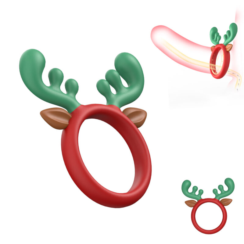 Elk & Elder - white background reindeer ring